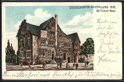 Künstler-AK Düsseldorf, Düsseldorfer Ausstellung 1902, Alt Trierer Haus