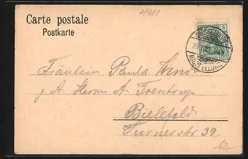 Künstler-AK Düsseldorf, Düsseldorfer Ausstellung 1902, Alt Trierer Haus