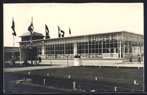 AK Luzern, Eingangsgebäude der Ausstellung1934