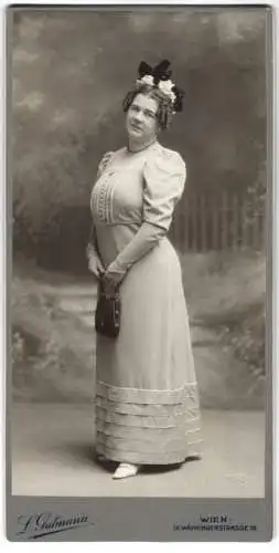 Fotografie Ludwig Gutmann, Wien, Schauspielerin Hansi Niese als Leopoldine Gabler