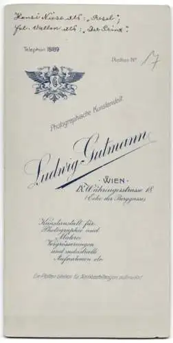 Fotografie Ludwig Gutmann, Wien, Schauspielerin Hansi Niese als Resel und Frl. Vallon als der Prinz