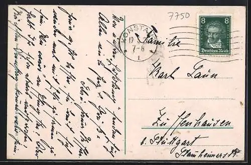 AK Konstanz am Bodensee, Hafenpartie mit Dampfer