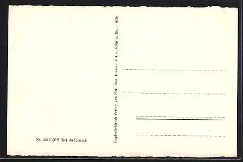 AK Andernach /Rhein, Teilansicht mit Strassenpartie