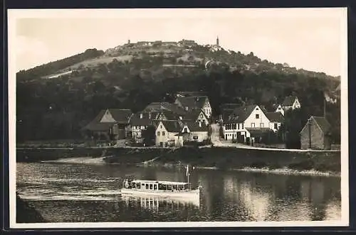 AK Rainbach a. N., Teilansicht mit Blick zur Bergfeste Dilsberg
