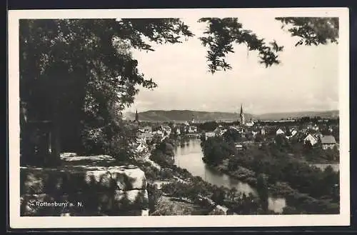 AK Rottenburg / N., Ortsansicht mit Wasser