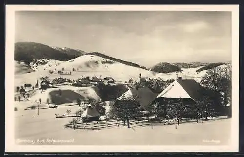 AK Bernau / Schwarzwald, Ortsansicht im Winter