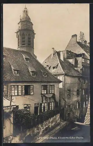 AK Landau /Pfalz, Klosterbrücke-Partie
