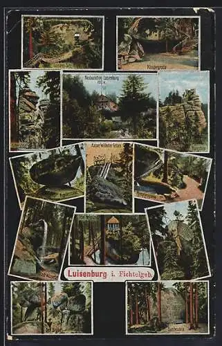 AK Wunsiedel, Restauration Luisenburg, Klingergrotte und Burgstein