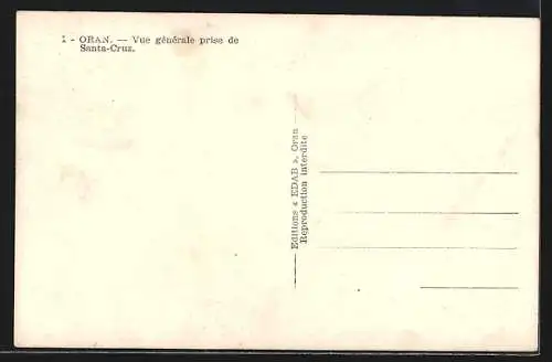 AK Oran, Vue générale prise de Santa-Cruz
