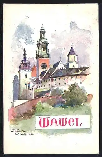 Künstler-AK Krakau, Wawel