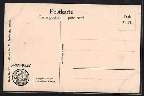 Künstler-AK Christopher Rave: Italienische Fischerboote, Jetztzeit