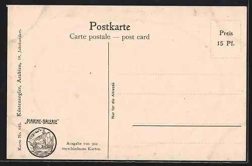 Künstler-AK Christopher Rave: Küstensegler, Arabien, 19. Jh.