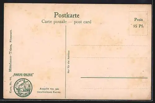 Künstler-AK Christopher Rave: Mittelmeer-Triere, Römerzeit
