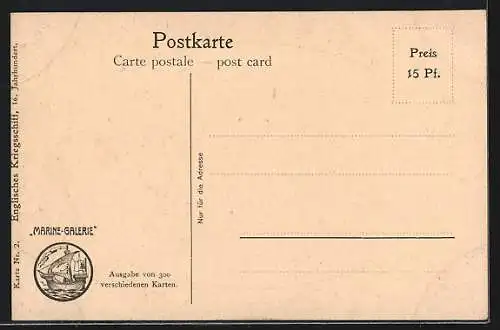 Künstler-AK Christopher Rave: Englisches Kriegsschiff, 16. Jh.