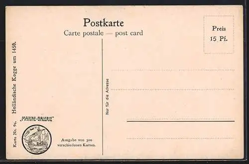 Künstler-AK Christopher Rave: Holländische Kogge um 1450