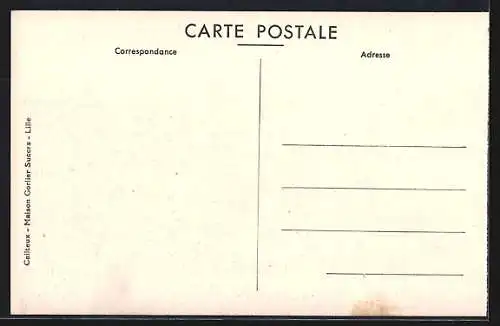 AK Lille, Place de la République et Rue Inkermann, Strassenbahn
