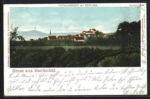 AK Henfenfeld, Totalansicht mit Schloss