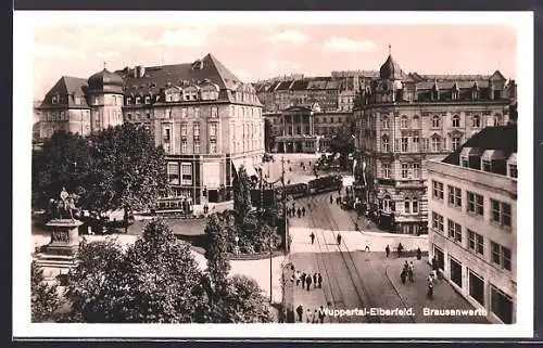 AK Wuppertal-Elberfeld, Brausenwerth aus der Vogelschau