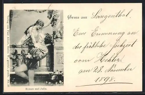 AK Szene aus Romeo und Julia von Shakespeare