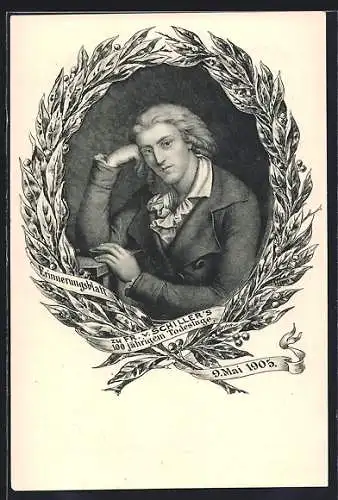 AK Friedrich von Schiller, 100 jähriger Todestag 1905