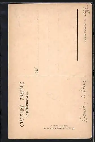 AK Szene aus Dantes Inferno