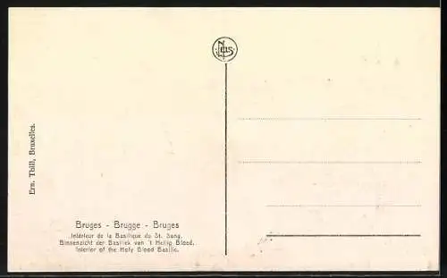 AK Bruges, Intérieur de la Basilique du St. Sang