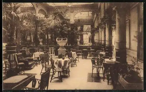 AK Brüssel /Bruxelles, Hotel des Colonies, Jardin d`hiver