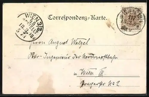 AK Alt-Wien, Rothenthurm-Thor mit der Bastei aus der Vogelschau