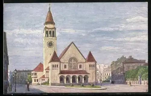 AK Wien, Evangelische Kaiser Franz Joseph I. Jubiläums-Dankeskirche in Leopoldstadt