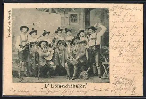 AK Trachtenkapelle D`Loisachthaler mit Zither und Gitarre