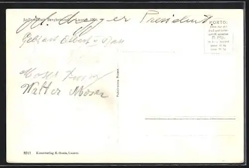 AK Luzern, Trachtenkapelle Jodlersextett Bergbrünneli