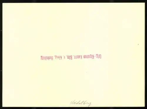 Fotografie Edm. v. König, Heidelberg, Ansicht Heidelberg, Studenten vor der neuen Universität zur 550 Jahrfeier