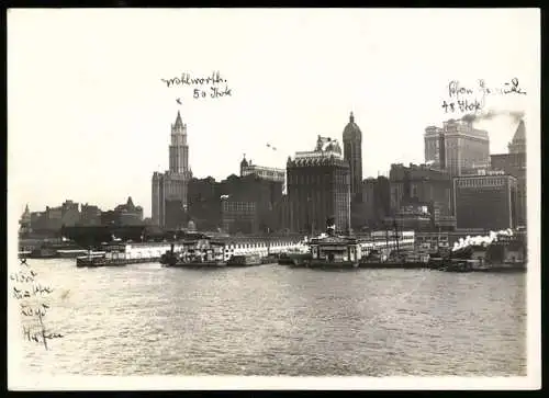 8 Fotografien New York`s Best Photo, Ansicht New York, Nachtaufnahmen, Wolkenkratzer, Reise Hans Kleemann 1930