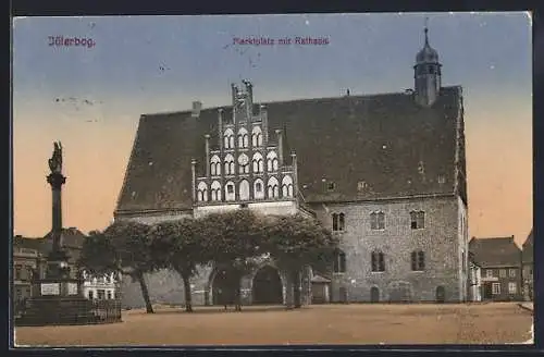AK Jüterbog, Marktplatz mit Rathaus