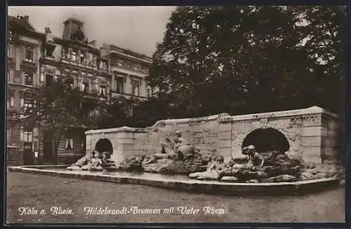 AK Köln a. Rhein, Hildebrandt-Brunnen mit Vater Rhein am Kaiser-Wilhelm-Ring