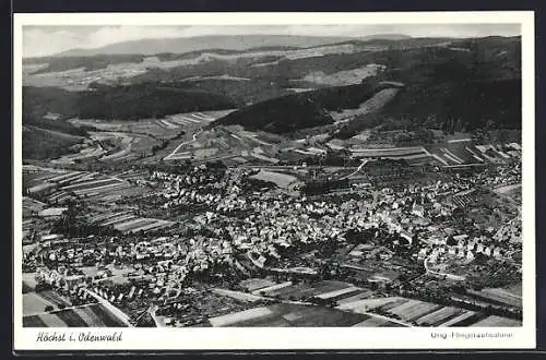 AK Höchst / Odenwald, Original Fliegeraufnahme