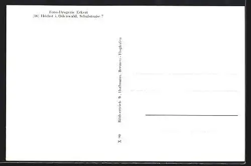 AK Höchst / Odenwald, Original Fliegeraufnahme