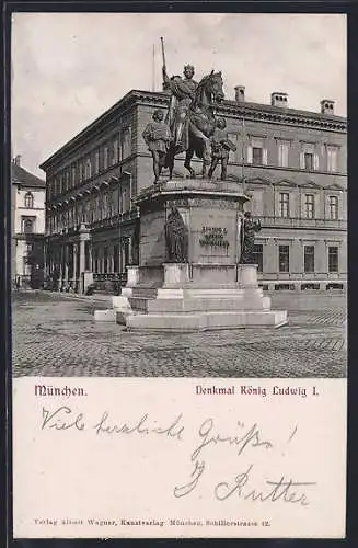 AK München, Denkmal König Ludwig I.