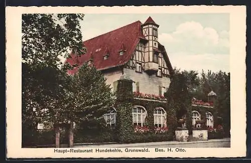 AK Grunewald, Hauptrestaurant Hundekehle, Bes. H. Otto