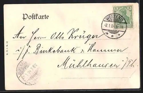 Künstler-AK Berlin-Westend, Kabelwerk der Siemens-Schuckertwerke