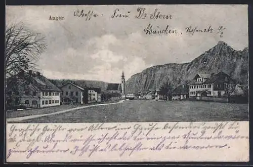 AK Anger / Obb., Ortsansicht gegen umliegende Berge