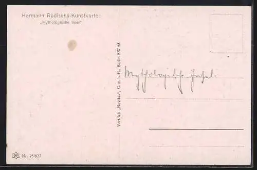 Künstler-AK Hermann Rüdisühli: Heilige Stätte bei Nacht