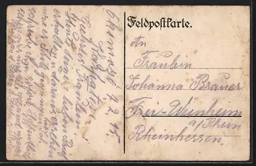 AK Deutsche Truppen im Felde, Nun wollen wir sie verdreschen!