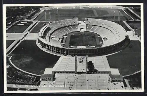 AK Berlin, Reichssportfeld, Blick über Olympiastadion und Maifeld