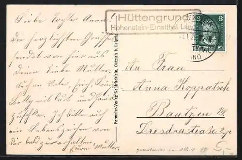 AK Hüttengrund / Hohenstein-Ernstthal, Bethlehemstift und Frauengenesungsheim