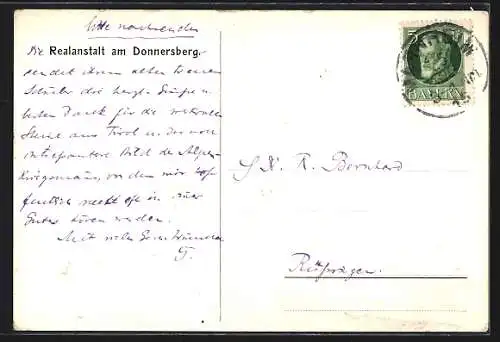 AK Marnheim, Blick auf die Realanstalt am Donnersberg