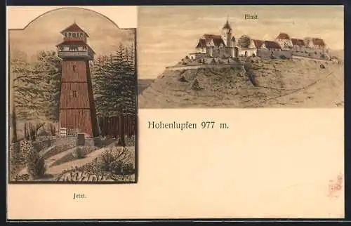 AK Talheim / Baar, Hohenlupfen, aktuelle Ansicht und eine aus vergangenen Tagen