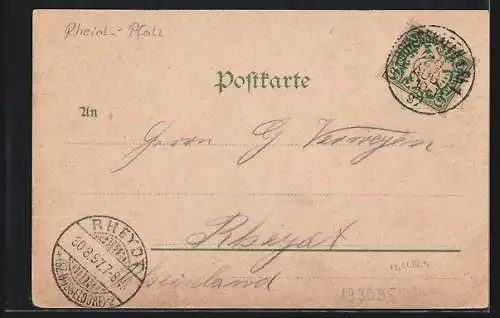 Lithographie Limburg / Bad Dürkheim, Drachenfels, Dom in Speier, Limburg, Rheinbrücke b. Ludwigshafen, Wappen