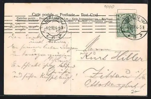 AK Berlin, Restaurant der Weingrosshandlung J. C. Luther, Charlottenstrassse 49