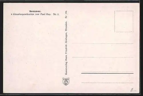Künstler-AK Paul Hey: Noch ist die blühende, goldene Zeit...